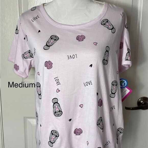 CHUBBY MERMAIDS Juniors Short Sleeve Top Medium - Picture 1 of 7
